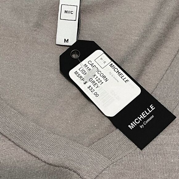 Michelle By Comune Zodiac T-Shirt Capricorn Astrology Sign Short Tee Medium Grey - Picture 3 of 11